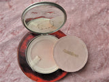 BEAUTIFUL Vintage Tortoise Shell Bakelite n Embossed Silver Powder Compact,Art Deco Design,Purse Powder Compact,Collectible Powder Compacts