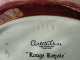 FABULOUS Vintage Carlton Ware ROUGE ROYALE Large Bowl,Pagoda Pattern,Lovely Enamel Work,Art Deco Design,Lush Gold Gilt Trim,Decorative Bowl