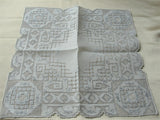 GORGEOUS Appenzell WEDDING Hanky Needle lace Inserts Handkerchief Bridal Hankies Stunning Raised Embroidery,for Collector or Bridal Heirloom