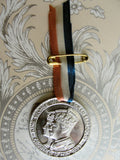 1937 CORONATION Souvenir Medal n Ribbon,George VI Queen Elizabeth May 1937,Royalty Souvenir,English Royal Memorabilia,George VI Collectibles