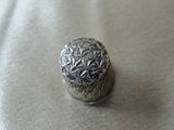 GORGEOUS Antique English Sterling Silver Tall Thimble,Ornately Engraved,Spa Thimble,Sterling Thimbles,Collectible Needlework Sewing Tools