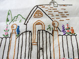 DECO Friends are Ever Welcome Linen Embroidery,Charming Farmhouse Country Kitchen Decor Colorful Decorative Wall Hanging,House Warming Gift