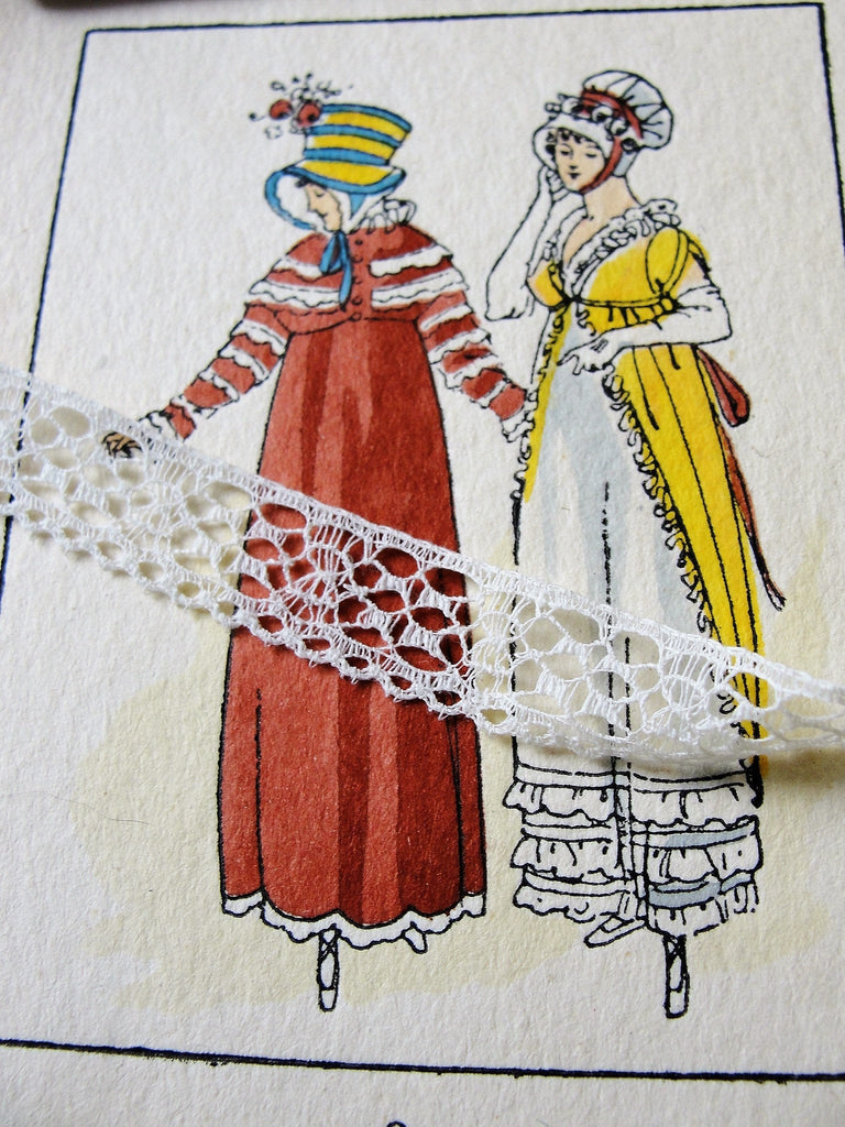 LOVELY Antique French Lace,Cotton Lace Trim,Beautiful Intricate Pattern,Dolls,Christening Gowns,Bridal Lace,Heirloom Sewing,Collectible Lace