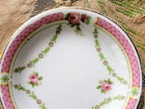 SWEET Antique English Transferware Butter Pat,Pink Roses Transferware,Aesthetic Movement,Grindley Porcelain,Farmhouse,French Country Decor