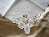 BEAUTIFUL Antique Lace Hankie BRIDAL WEDDING Handkerchief Hanky Battenberg Lace Perfect Bridal hanky,Wedding Hankies,Something Old Gifts