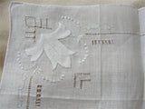 Breathtaking BRIDAL Antique Applique Hand Drawnthread Work Lace Hankie WEDDING HANDKERCHIEF Bridal Hanky,Collectible Hankies