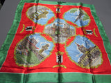 STRIKING Souvenir Scarf,City of BERLIN Points of interest Scarf,Colorful European Scarf,Wear It or Frame it,Collectible Vintage Scarves