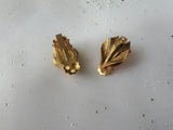 CLASSY Vintage Earrings,Textured Gold Metal and Glass Rhinestones Clip On Earrings, Lovely Design,Mid Century Earrings,Collectible Jewelry