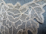 LOVELY Victorian French Lace High Neck Collar,Hand Made Creamy White Lace,Victorian Edwardian Lace,Antique Bridal Lace,Collectible Lace