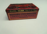 WONDERFUL Antique Tin,Rival Herb Tablets,Family Medicine Tin,Herbal Medicine Vintage Tin,Bathroom, Farmhouse Decor,Collectible Vintage Tins
