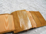 FABULOUS Vintage 50s BUXTON Leather Wallet,Attractive Textured Top Grain Cowhide and Exotic Dyed Wallet,Never Used,Clutch Purse Wallet