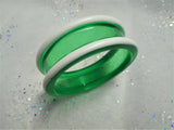 STRIKING Vintage Lucite Bangle Bracelet,Wide Green and White Plastic Bracelet,Collectible Vintage Jewelry