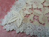 BEAUTIFUL Lace Collar,French Lace and Irish Crochet Lace Trim,3 different laces,Bridal Lace,Fine Heirloom Sewing,Collectible Antique Lace