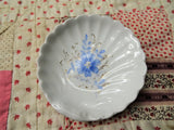 SWEET Antique Transferware Butter Pat,Shell Shape Butter Pat,Victorian Porcelain,Doll Size Plate,Farmhouse Decor,French Country Decor