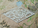 ANTIQUE French Lace Applique,Victorian,Edwardian,Antique Valenciennes,Blonde Lace,Netted Mixed Lace,For Dolls,Wedding Gowns,Collectible Lace