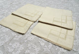 ELEGANT Napkin Set, Art Deco 20s MADEIRA Linen Napkins,Embroidery OpenWork,French Decor,Luxury Table Linens,Collectible Vintage Linens