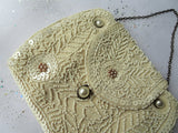 GORGEOUS Antique French Beaded Purse,Hand Beaded Handbag,Striking Design,Wedding or Evening Bag,Collectible Purses