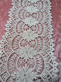 BEAUTIFUL Antique FRENCH Lace Trim,Flounce,Intricate Pattern For Bridal Dress,Dolls,Flapper Dress,Heirloom Sewing,Antique Lace Textiles