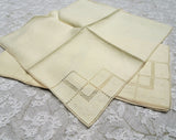 ELEGANT Napkin Set, Art Deco 20s MADEIRA Linen Napkins,Embroidery OpenWork,French Decor,Luxury Table Linens,Collectible Vintage Linens