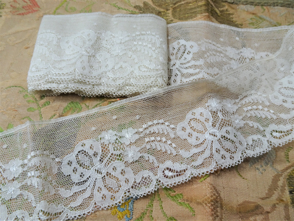 BEAUTIFUL Vintage French Lace Trim,Intricate Pattern For Dolls,Baby Christening Gowns,Childrens,Bridal,Heirloom Clothing,Collectible Lace