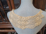 ANTIQUE French Lace Collar,Intricate Floral Lace,Mixed Lace,Flapper Dress Lace,Bridal Gown Lace,Vintage Clothing,Collectible Vintage Lace