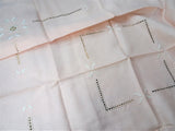 GORGEOUS Vintage Italian Linen Tablecloth and Napkins Set, Never Used PINK Linen, Bridal Shower Wedding Housewarming,Collectible Linens