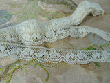 Antique 20s FRENCH DOLL Lace Trim Delicate Pattern,Flapper Era,For Boudoir Lamp Shades,Wedding Bridal Clothing,Collectible Vintage Lace