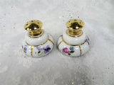 PRETTY Hand Painted Salt and Pepper Shakers, Sweet Flowers on Porcelain,Hostess Gift,Vintage Collectible Salt and Pepper Shakers