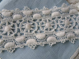 BEAUTIFUL Antique Lace Cotton Trim,Intricate Victorian Pattern, For Dolls,Christening Gowns,Bridal,Heirloom Sewing,Textiles,Collectible Lace