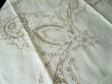 GORGEOUS Vintage MADEIRA Fancy Embroidered Lace Tablecloth, Stunning Hand Work , Fine Dining Tea Table Linens, Luxury Vintage  Linens