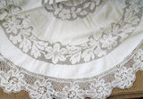 BEAUTIFUL Antique Tablecloth,Victorian Cluny Lace,Fancy French Tablecloth,Round Tablecloth ,Amazing  Work,French Decor,Collectible Linens