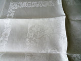 VINTAGE LUXURY Irish Linen Napkins,22 by 21 Inches Dinner Napkins,Damask Linen,Wedding Gift,Elegant Dining,Collectible Vintage Table Linens