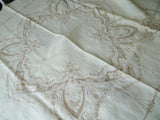 GORGEOUS Vintage MADEIRA Fancy Embroidered Lace Tablecloth, Stunning Hand Work , Fine Dining Tea Table Linens, Luxury Vintage  Linens