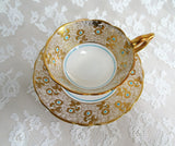 STUNNING Cabinet Teacup and Saucer,Royal Stafford English Bone China,Bridal Showers, Gifts,Vintage Collectible Cups and Saucers