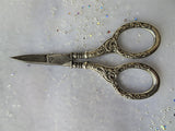 BEAUTIFUL Antique Birks Sterling Silver Scissors, Repousse Silver Sewing Needlework Scissors,Vanity Items,Collectible Vintage Scissors