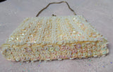 BEAUTIFUL Vintage Goldco Evening Purse or Bridal Bag, Beaded Sequined Handbag, Collectible Vintage Purses