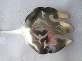 BEAUTIFUL Victorian Silver Serving Piece, Mother of Pearl Handle, Ornate Openwork, Large Serving Fork, Vintage Silverware