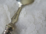 BEAUTIFUL Antique Silver Jam Jelly Spoon,Lustrous Mother of Pearl,Engraved Spoon, Collectible Vintage Serving Silverware