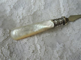 BEAUTIFUL Antique Silver Jam Jelly Spoon,Lustrous Mother of Pearl,Engraved Spoon, Collectible Vintage Serving Silverware