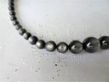 1950s MID CENTURY Necklace, Lovely Gray Moon Glow Bead Necklace, MCM Jewelry, Collectible Vintage Jewelry