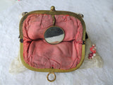 LOVELY Antique French Purse,Ornate Frame Handbag,Original Mirror, French Chateau Decor,Vintage Evening Bag,Collectible Purses