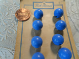 Beautiful ART DECO 1920s Antique Buttons, Set of 8 Buttons, Periwinkle Blue Buttons, Original Card, Collectible Vintage Buttons