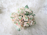 Lovely VINTAGE Millinery Flowers, Pastel Pinks Blue Floral Hat Trim,Bridal, Doll Size,Old Millinery Bouquet of Tiny Flowers, Heirloom Sewing