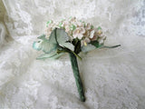 Lovely VINTAGE Millinery Flowers, Pastel Pinks Blue Floral Hat Trim,Bridal, Doll Size,Old Millinery Bouquet of Tiny Flowers, Heirloom Sewing