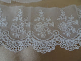 BEAUTIFUL Antique Netted Lace Trim, Snowy White Wide Lace, For Dolls,Half Dolls, Victorian Clothing, Bridal,Heirloom Sewing,Collectible Lace