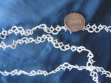Vintage Hand Tatted Lace Tatting Trim Pretty Pattern 1 yard Length Great For Baby Bonnets Dolls Pillows Clothing