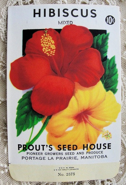 Antique Seed Packet Colorful Flowers Suitable To Frame, Cottage Chic, Farmhouse Decor ,Scrapbooking Crafts, Weddings Gifts