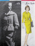 1960s Vintage Sewing Pattern VOGUE PARIS Original 1278 Pierre CARDIN Suit Slim Skirt, Short Belted Jacket Bust 32