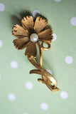 Vintage 1960s Flower Brooch