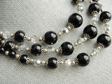 Vintage 50s AMAZING Multi Strand Bead and Cut Crystal Necklace Day or Evening Quality Costume Jewelry